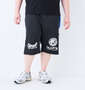 SOUL SPORTS×新日本プロレス ジャージハーフパンツ ブラック: 身長：182cm/ウエスト：114cm/着用サイズ：3L