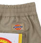 DICKIES ナイロンタッサーイージーショーツ カーキ: ウエストゴム・ネーム