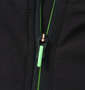 DESCENTE エアリートランスファーソフトフルジップパーカー ブラック: ロック機能付ファスナー