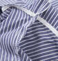 HIROKO KOSHINO HOMME B.D半袖シャツ ネイビー×ホワイト: 脇下消臭テープ