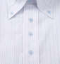 HIROKO KOSHINO HOMME マイターB.D半袖シャツ ホワイト×サックス: 2ハーフボタン部分