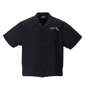 BETTY BOOP 刺繍ストレッチ半袖オープンカラーシャツ ブラック: