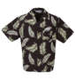 NESTA BRAND オープンカラー半袖シャツ ブラック: