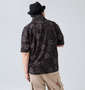 NESTA BRAND オープンカラー半袖シャツ ブラック系:
