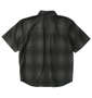 KARL KANI チェック柄半袖シャツ ブラック: バックスタイル