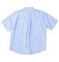 Mc.S.P 吸汗速乾シアサッカーストライプバンドカラー半袖シャツ ライトブルー: バックスタイル