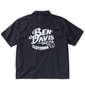 BEN DAVIS エンブロイダリーワーク半袖シャツ ブラック: バックスタイル