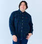 POLO BCS ネルチェック長袖B.Dシャツ グリーン系: 身長：182cm/バスト：123cm/着用サイズ：3L