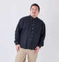 Mc.S.P オーガニック100オックス長袖B.Dシャツ ネイビー: 身長:176.5cm/バスト:118cm/着用サイズ:3L