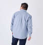 Mc.S.P オーガニック100オックス長袖B.Dシャツ ブルー: