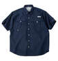Columbia バハマⅡ半袖シャツ カレッジネイビー