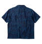 Mc.S.P 総柄プリントオープンカラー半袖シャツ ブルー: バックスタイル