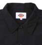 DICKIES ナイロンタッサー半袖ワークシャツ ブラック:
