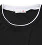 LE COQ SPORTIF アクティブソフトスムース半袖Tシャツ ブラック: 襟元拡大