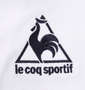 LE COQ SPORTIF エアロドライニットハーフジップシャツ ホワイト: 刺繡