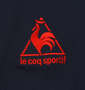 LE COQ SPORTIF エアロドライニットハーフジップシャツ ネイビー: 刺繍