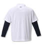 FILA GOLF ジャガード半袖シャツ+インナーセット ホワイト×ネイビー: バックスタイル