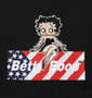 BETTY BOOP 刺繍半袖Tシャツ ブラック: フロント刺繍