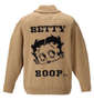 BETTY BOOP 3Gカウチンニットジャケット ベージュ: バックスタイル