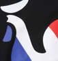 LE COQ SPORTIF ストレッチファイバー半袖Tシャツ ブラック: プリント拡大