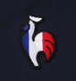LE COQ SPORTIF サンスクリーンエアスタイリッシュ半袖ポロシャツ ネイビー: 胸のワッペン
