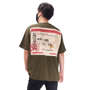 RealBvoice AIR TICKETポケット付半袖Tシャツ カーキ: モデル着用バックスタイル