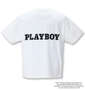 PLAYBOY カラー転写シートプリント半袖Tシャツ オフホワイト: バックスタイル