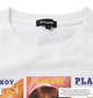 PLAYBOY カラー転写シートプリント半袖Tシャツ オフホワイト: