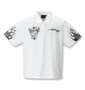 Ed Hardy 刺繍&プリント鹿の子半袖ポロシャツ オフホワイト