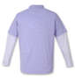 adidas golf エンボスパターン半袖シャツ+ハイネック長袖Tシャツ バイオレットトーン×ホワイト: バックスタイル