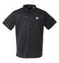 adidas golf エンボスパターン半袖シャツ+ハイネック長袖Tシャツ ブラック×ホワイト: 半袖シャツ