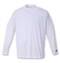 adidas golf エンボスパターン半袖シャツ+ハイネック長袖Tシャツ ブラック×ホワイト: ハイネック長袖Tシャツ