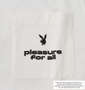 PLAYBOY 天竺プリント長袖Tシャツ オフホワイト: 胸ポケット