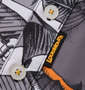 LOUDMOUTH プレミアムカノコ半袖シャツ トゥカンズグレー: ボタンとラバーピスネーム