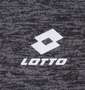 LOTTO ハーフジップ杢マイクロフリース チャコール: 胸プリント