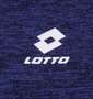 LOTTO ハーフジップ杢マイクロフリース ブルー: 胸プリント