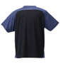 LOTTO DRYメッシュ杢半袖Tシャツ ネイビー: バックスタイル