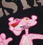 PINK PANTHER×FLAGSTAFF ピンクパンサー半袖Tシャツ ブラック: バック刺繍拡大