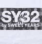 SY32 by SWEET YEARS ペイズリーボックスロゴ半袖Tシャツ ホワイト: