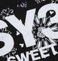 SY32 by SWEET YEARS ペイズリーボックスロゴ半袖Tシャツ ブラック: プリント拡大
