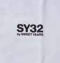 SY32 by SWEET YEARS NEWロゴバックプリント半袖Tシャツ ホワイト: 胸プリント