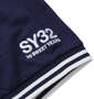 SY32 by SWEET YEARS ファンクションZIP半袖ポロシャツ ネイビー: 袖刺繍