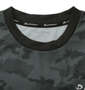 Phiten DRYメッシュ半袖Tシャツ ブラック: 襟裏アクアチタンテープ