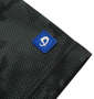Phiten DRYメッシュ半袖Tシャツ ブラック: 袖のラバーワッペン