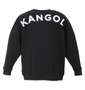 KANGOL 裏起毛クルートレーナー ブラック: バックスタイル