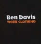 BEN DAVIS 裏起毛プルパーカー ブラック: 刺繍拡大