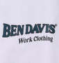 BEN DAVIS カーエンジニアプリント長袖Tシャツ ホワイト: 胸プリント