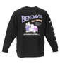 BEN DAVIS カーエンジニアプリント長袖Tシャツ ブラック: バックスタイル
