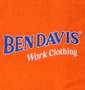 BEN DAVIS カーエンジニアプリント長袖Tシャツ オレンジ: 胸プリント