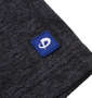 Phiten DRY杢×メッシュ半袖Tシャツ ブラック: 袖のラバーワッペン